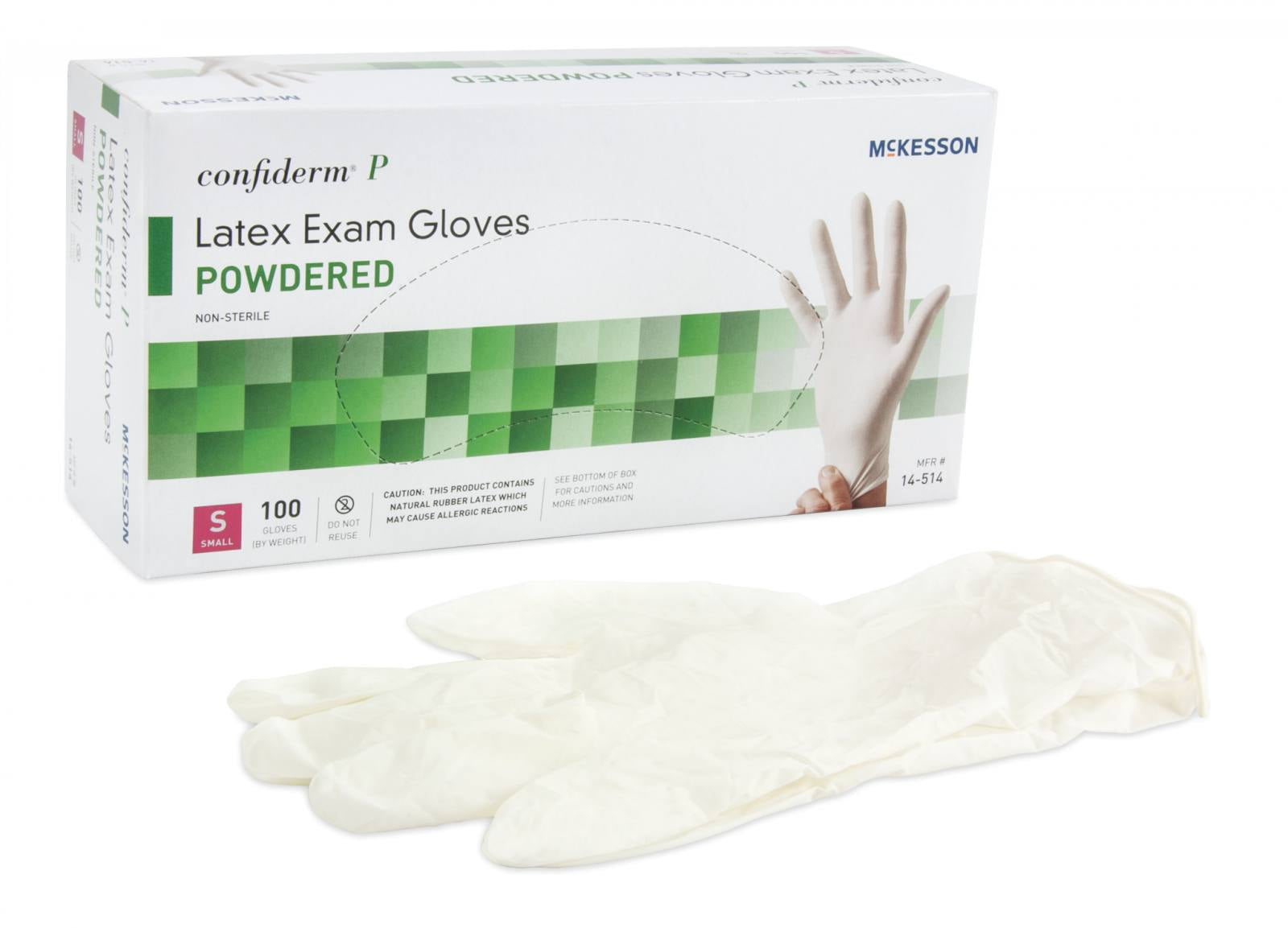 McKesson Confiderm Exam Glove Powder Free Latex Ambidextrous Textured