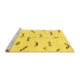 thumbnail image 2 of Ahgly Company Machine Washable Indoor Rectangle Solid Yellow Modern Area Rugs, 7' x 10', 2 of 4