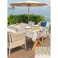 thumbnail image 5 of Outdoor Tablecloth with Umbrella Hole for Patio/Picnic/Party/Camping, Spring Flowers Blossom Waterproof Table Cloth Rectangle Table Cover Washable, Pastoral Farmhouse Botanical Rustic (52"x 70"), 5 of 8
