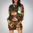 thumbnail image 1 of TIMIFIS Robe de Noël Moche pour Femmes Robe de Vacances à Manches Longues Père Noël Flocon de Neige Graphique Midi Robe Chandail Automne Hiver avec Poches, 1 of 1