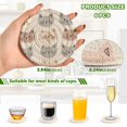 thumbnail image 2 of Yayeee 6 PCS Drink Coasters with Holder Set Woven Absorbent Round Tabletop Hot Pad, Gray Cat Pattern, 2 of 7