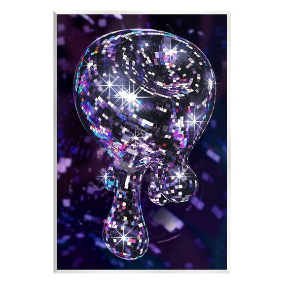 Stupell Industries Abstract Dripping Disco Abstract Painting Unframed Art Print Wall Art, 10 x 15