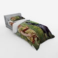 thumbnail image 2 of Ambesonne Colorful Bedding Set 3 Pcs, Flower Dog with a Girl, Twin XL, Multicolor, 2 of 2