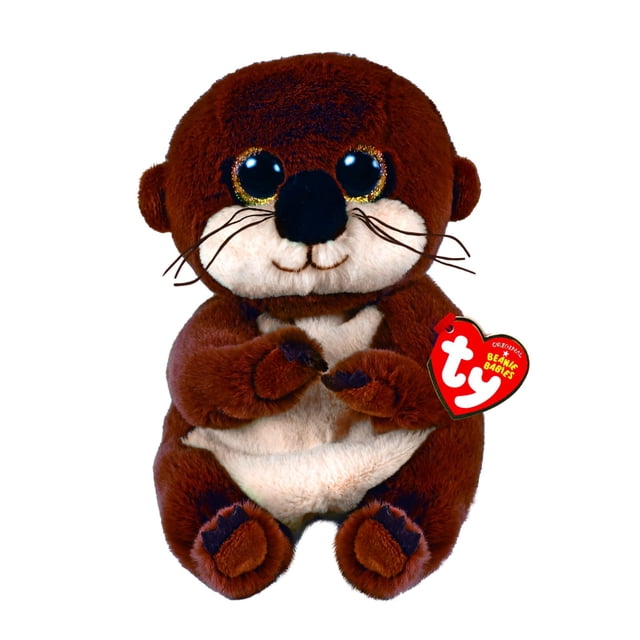 Peluche Ty Beanie Bellie Mitch Otter Brown 15 cm