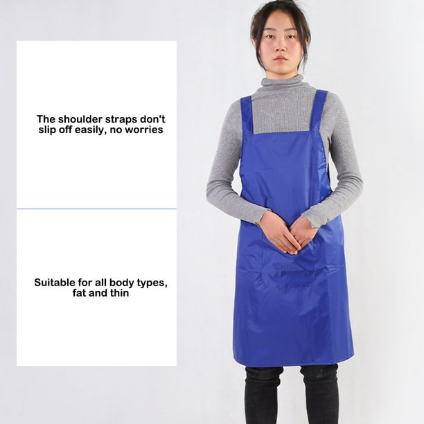 Matsuzay Delantal de plástico resistente al agua, ajustable