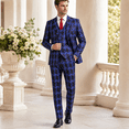 thumbnail image 4 of HBDesign Mens 3 Piece Double Breasted Suit Set, Blazer Vest Pants for Business Party, 4 of 6