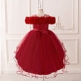 thumbnail image 5 of Vividxx Girls Dress Satin Girl Dress With Puffed Sleeves For Birthday Party Christening And 9-10 Years, 5 of 9