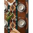 thumbnail image 5 of Table Runners 60 Inches Long Dress Scarves, Turquoise Red Farmhouse Kitchen/Dining Table Runner, Small Coffee Tablerunners, Southwest American Native Abstract Pattern 13x60 Inch, 5 of 7