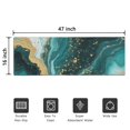 thumbnail image 5 of Teal Gold Marble Pattern Door Rugs,Washable Non Slip Door Mats Indoor,Decorative Door Mats,Entry Mat Indoor for Entrance,Bedroom,Kitchen,Bathroom,16"x47", 5 of 6