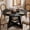 Black-B, variant on Bestier Round Dining Table for 4-6 People, 47" Circle Kitchen Table with Storage Shelf, Thickened Dinner Table for Dining Room, Living Room, Apartment, Walnut