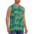thumbnail image 2 of Yiaed Jungle Leopard Print Men's Singlet Vests Summer Running Muscle Tank Tops Gym Undershirt Round Neck Sleeveless for man, 2 of 5