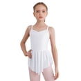 thumbnail image 4 of TiaoBug Kids Girls Gymnastics Leotard with Tutu Skirt Ballerina Dress Ballet Dance Practice Outfits White 8, 4 of 6