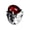 Red, variant on Men's Women's Stainless Steel Couples Ring Vintage Silver Dragon Claw Ring with Red and Black Stones Accessories Black Size 9
