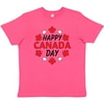 thumbnail image 3 of Inktastic Happy Canada Day- maple leaf circle Youth T-Shirt, 3 of 5