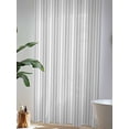 thumbnail image 4 of Sheer Curtains 84 Inches Long, Gray Stripes Semi Sheer Curtains Light Filtering Window Treatment, Vintage Minimalist Lines Texture Privacy Voile Drapes for Living Room Bedroom 52x84 Inch, 4 of 7