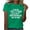 Green, variant on Women's Short Sleeve Crewneck T-Shirts | Funny Letter Print Positive Shoulder Tops | Plus Size Friendly S-2XL Tops