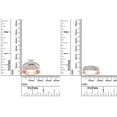 thumbnail image 3 of AFFY 0.50CT Round Moissanite Diamond Men & Women's Engagement Trio Ring Set 14K Rose Gold over Silver Size: Women-9 & Men-11.5, 3 of 5