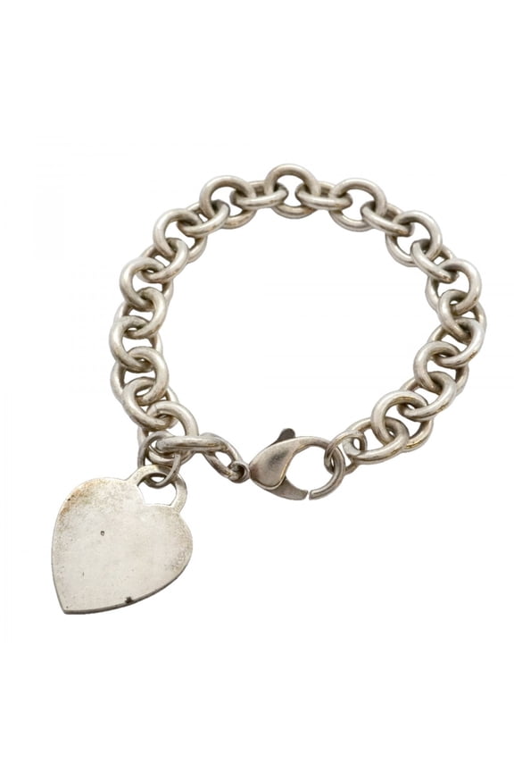 Pre-Owned Tiffany & Co. Heart Tag Bracelet, Sterling Silver 925, Women's
