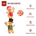 thumbnail image 5 of DEORAB 48IN Tall Outdoor Light-up Gingerbread Man Decorations Christmas Indoor Lighted Lawn Patio Porch Garden Xmas Holiday Decor，50LED Lights, 5 of 6