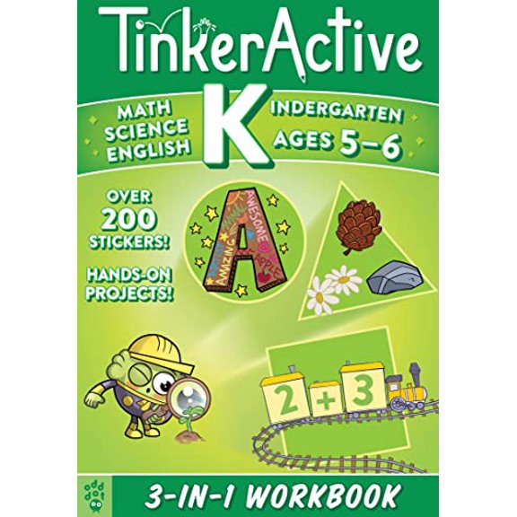 Pre-Owned Tinkeractive Kindergarten 3-In-1 Workbook: Math, Science, English Language Arts (Paperback) 1250884748 9781250884749