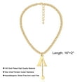 thumbnail image 2 of TINGN Initial Necklaces for Women 14K Gold Plated Large Big Letters Cuban Chain Necklace, 2 of 5