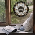 thumbnail image 5 of Stained Glass Window Hanging, Black and White Gold Boho Pattern Suncatcher for Doors Window Home Abstract Flower Sun Catchers Decor Mother's Day Birthday Gifts for Women, Men Mom 15 in, 5 of 6