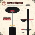 thumbnail image 3 of QRKD Floor to Ceiling Cat Tree, Gothic Cat Tower 5 Tiers Tall (83-108 Inches) Adjustable Height, Cats Climbing Tree Featuring with Condo, Scratching Post,Flower Black, 3 of 8