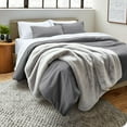 thumbnail image 4 of Bare Home Microfiber Duvet Cover & Sham Set, Queen, Gray, 3-Pieces, 4 of 7