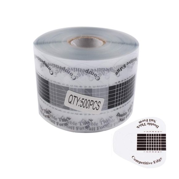 Beauty Leader 500 Pcs/rouleau Autocollants pour Formes d'Ongles Guide d'Art d'Ongles Acrylique Gel Uv Extension (B-Noir)