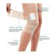 thumbnail image 4 of Rodillera Elastica Vendas 2 Par Bandas Deportiva Rodilla Gym, Beige, 4 of 5