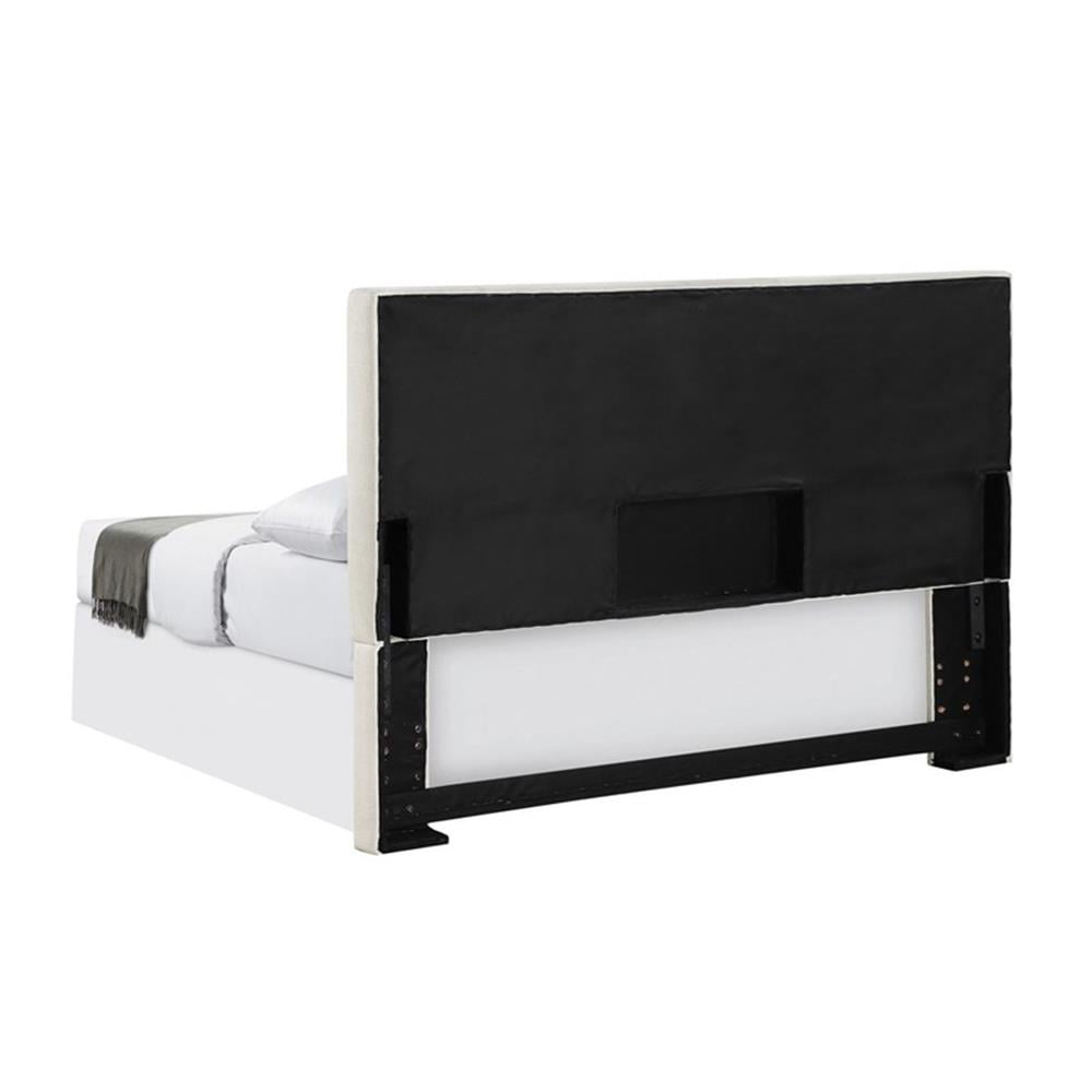 Maklaine 46" x 80" Fabric Upholstered King Headboard in Sand Beige