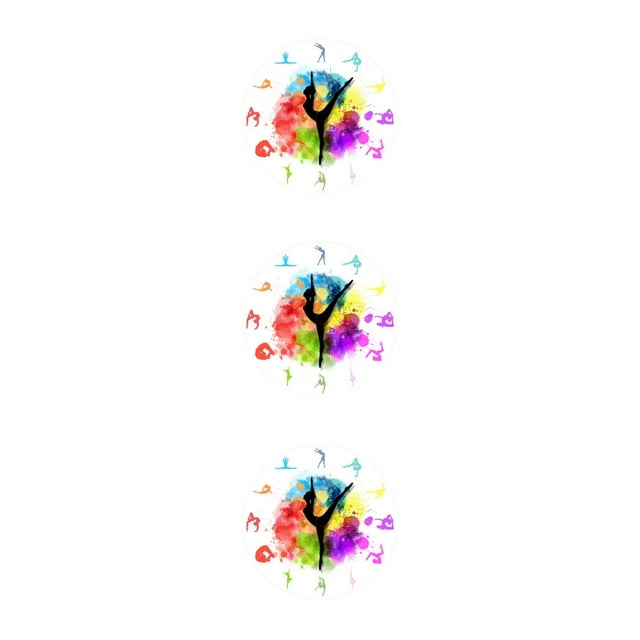 Guardoinrt Round Music Keyboard Wall Clock Unique Style And Silent Operation For Any Room Elegant Piano Key Clock ABS Timeless Ballet 3 3Set