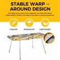 thumbnail image 4 of Spring Bees Daisy Table Cloths for 8 Foot Rectangle Tables, Rustic Tulips Dots Black Striped Burlap Patio Waterproof Elastic Fitted Tablecloths, Washable Rectangular Table Cover for Camping, 4 of 8