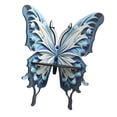 thumbnail image 3 of Estante de esquina con forma de mariposa, estante de exhibición rústico de madera para esculturas de pared, estante de almacenamiento Estilo A, 3 of 9