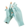 thumbnail image 4 of Tweang Mittens for Women Half Finger Gloves Elbow Length Gloves Tea Party Gloves Long Gloves Women Formal Typing Gloves Fingerless Arm Warmers Blue One Size, 4 of 6
