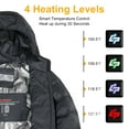 thumbnail image 4 of Gymax Women' Electric USB Heated Jacket Puffing Hooded Duck Down Coat Black Size M, 4 of 10