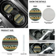 thumbnail image 4 of Renewold American Tribal 11 Pack Car Seat Covers Sunflower Cow Print Brown Teal Auto Seats Protector Keychain Headrest Cover Cup Coasters Handbrake Cover Gear Shift Cover Accessories, 4 of 7