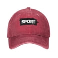 thumbnail image 1 of ZICANCN Moving Explosive Text Casquette de Baseball Ajustable Femmes, Chapeaux pour Hommes Adulte Coton Denim Lavé Baseball Caps Mode Rouge, 1 of 6