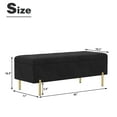 thumbnail image 3 of Andeworld Ottoman with Storage Bench, Modern Velvet Upholstered Rectangular Tufted Footstool Bench, Large Storage Bench for Bedroom,Living Room,Entryway (Black), 3 of 5