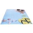 thumbnail image 2 of Cortina de baño de poliéster con ganchos, 180 x 200 cm para decoración del hogar, cortina de ducha impermeable con temática de playa, 2 of 8