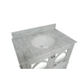 thumbnail image 3 of Olivia 36" Bathroom Vanity with White Cabinet and Carrara Marble Top, 3 of 6