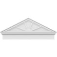 thumbnail image 3 of Ekena Millwork 40"W x 16-7/8"H x 2-3/4"P (Pitch 6/12) Peaked Cap 4 Spoke Architectural Grade PVC Combination Pediment, 3 of 8