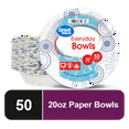 thumbnail image 2 of (3 pack) Great Value Everyday Disposable Paper Bowls, 20 oz, 50 Count, 2 of 7