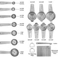 thumbnail image 3 of Kaluns 16-Pc Stainless Steel Measuring Cups and Spoons Set with Leveler & Measurement Card, 3 of 9