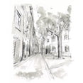 thumbnail image 2 of Vess, June Erica 15x18 White Modern Wood Framed Museum Art Print Titled - European City Sketch II, 2 of 4