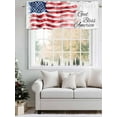 thumbnail image 5 of Independence Day Valances for Windows, Rod Pocket Kitchen Valance Curtains - Soft & Washable Small Window Treatment for Living Room,&nbsp;Bathroom, USA American Flag , 42x12 Inch, 1 Panel, 5 of 9