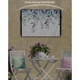 thumbnail image 6 of Outdoor TV Cover 60 to 65 Inch Weatherproof, Botanical Floral Waterproof TV Screen Protector for Outside Decor with Zipper and Pocket 58"L x 37"H , Watercolor Eucalyptus Leaf Purple Green, 6 of 7
