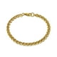thumbnail image 1 of JeenMata Pulsera de Cadena Cubana Fina de 6 mm - Cadena Fina - Joyería Casual para Hombres en Color Amarillo, 1 of 5