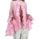 thumbnail image 3 of Blusas Casuales para Mujer, con Mangas Acampanadas, Cuello Alto y Volantes, Camisa de Verano A para Vacaciones. Rosa M, 3 of 10