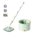 thumbnail image 2 of cubo de cubo Separador de y sucio Manejo de acero inoxidable Manejo de microfibra de microfibra Flat Tubcket para cocina Verde, 2 of 8